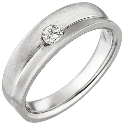 Produktbild von Ring Solitär Damenring mit Diamant Brillant, schlicht, 950 Platin Fingerschmuck, Ringgröße:Innenumfang 58mm Ø18.5mm
