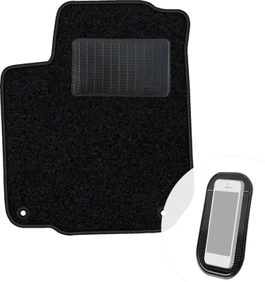 Productafbeelding van Motormat voor bestuurder, velours, voor bestuurderszijde, autotapijt, zwart, bestuurdersmat, 1-delig, geschikt voor VW New Beetle (1998-2011)