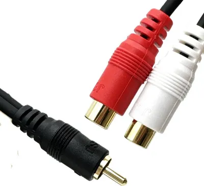 Produktbild von 1,8M Y-Kabel Cinch Subwoofer Adapter Verteiler Splitter Chinch CAR 2 Buchse