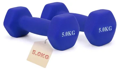 Produktbild von Halterset mit 2 hexagonalen Hanteln von 1 bis 5 kg