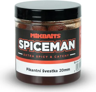 Zdjęcie produktu dla Mikbaits Spiceman Boilie in Dip 250ml Spicy Plum 20mm