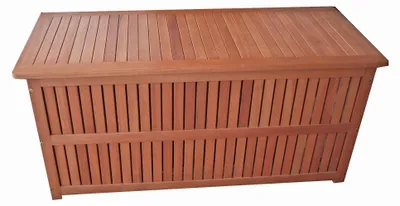 Produktbild von Auflagenbox BRUNO mit Folieninnentasche Braun Eukalyptus | Gartenbox Aufbewahrungsbox Kissenbox Gartentruhe Outdoor