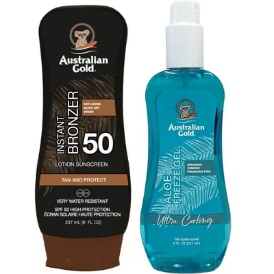 Obrázek produktu pro Australský zlatý balzám s bronzerem SPF50 + Aloe Freeze Gel
