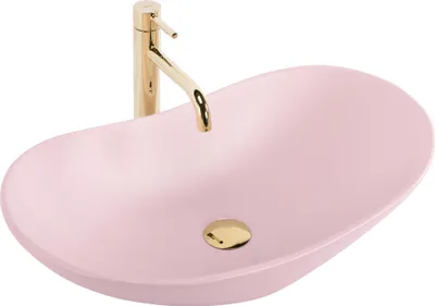 Zdjęcie produktu dla Umywalka nablatowa Rea Royal Powder Pink Matt