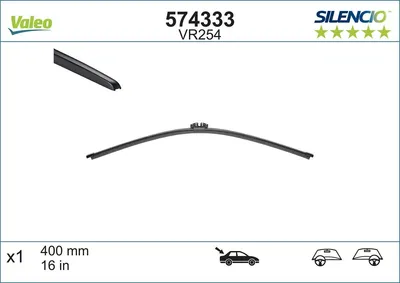 Image de VALEO 574333 Essuie-glace arrière Arrière