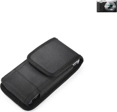 Produktbild von Holster Gürteltasche kompatibel mit Panasonic Lumix DMC-TZ71 Holster Gürtel Tasche wasserabweisend Handy Hülle Schutz Hülle Outdoor schwarz