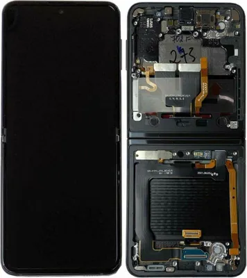 Produktbild von Original Display für Samsung Galaxy Z Flip3 5G Schwarz LCD + Rahmen GH82-27243A