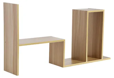 Immagine prodotto di Tavolo da tavolo fai da te scaffale di archiviazione scaffale espositivo organizzatore piano di lavoro libreria colore legno
