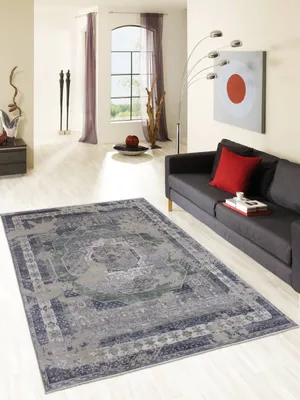 Produktbild von Teppich MAMLOOK | Farbe: Grau; Größe: 250 x 350 cm | strapazierfähig und leicht zu reinigen | Wohnzimmer | Schlafzimmer