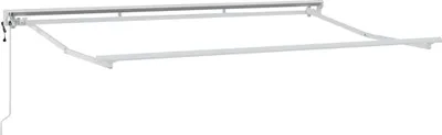 Image de vidaXL Cadre d'auvent réglable, blanc, 3,5 x 2 m, acier