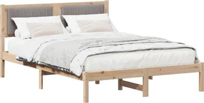 Obrázok produktu pre Rám postele s čalúneným čelom Sivohnedá 120 x 190 cm