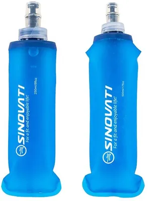 Obrázok produktu pre Fľaša na športové aktivity bez obsahu BPA, mäkká, 250 ml + 500 ml, modrá