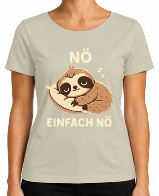 Productafbeelding van Luiaard slapend, Niedergöschenbach, eenvoudig, schattig, luiaard cadeau, grappig, kinder- en dames T-shirt, natuur, 3XL