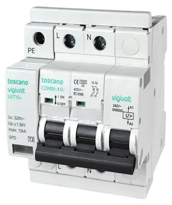 Obrázok produktu pre Ochrana proti prepätiu pre 240V systémy, 2-pólová, 32A
