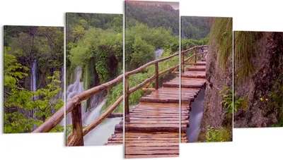 Produktbild von Bild auf Leinwand - Leinwandbild - Park Natur Wasser - 160x85cm - Wand Bild - Wanddeko - Wandbilder - Leinwanddruck - Bilder - Kunstdruck - Wanddekoration - Leinwand bilder - Wandkunst - EA160x85-3962