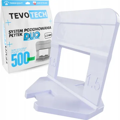 Immagine prodotto di Sistema di livellamento per piastrelle Tevotech DUO Clip 1,5 mm 500 pz.