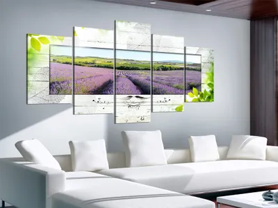 Produktbild von Akustikbild Landschaft 200x100 cm Bilder Akustikschaum Hochleistungsschallabsorber Schallschutz Leinwand 5 tlg Wandbild Raumakustik Schalldämmung 020112-23