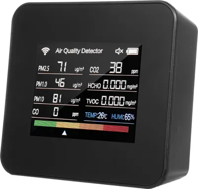 Produktbild von 14 w 1 Tester jakości powietrza Tuya WiFi Sterowanie APP Detektor CO2 Dwutlenek węgla CO TVOC HCHO PM2.5 PM1.0 PM10 Temperatura Wilgotność