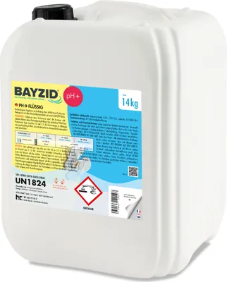Produktbild von 1x14 kg BAYZID® flüssiger pH-Heber Plus zur ph-Regulierung für den Pool