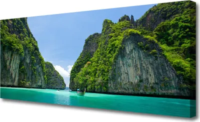Produktbild von Tulup Leinwand-Bilder 125x50 Wandbild Canvas Kunstdruck Buchten Landschaft