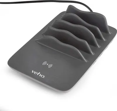 Produktbild von Veho TA-7, Drinnen, AC, 5 V, Kabelloses Aufladen, Schwarz
