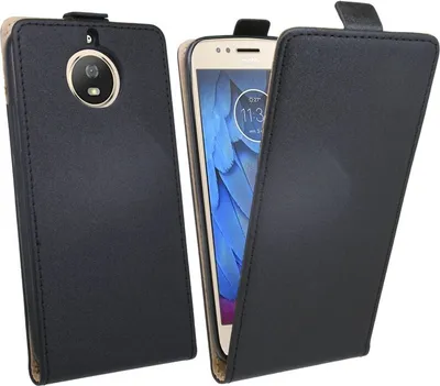 Produktbild von Lenovo Moto G5S Plus Handyhülle Tasche Flip Case Smartphone Schutzhülle Schwarz