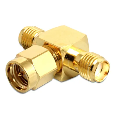 Produktbild von HF Adapter Delock SMA Bu > SMA St > SMA Bu T-Stück
