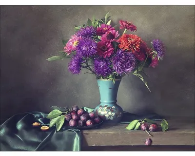 Produktbild von Leinwandbild Flowers In Vase 77x57 cm
