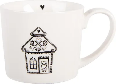 Produktbild von Clayre & Eef Tasse 275 ml Weiß Porzellan Lebkuchenhaus