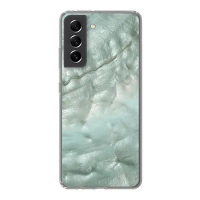 Produktbild von MuchoWow® Handyhülle Schutzhülle Hülle für Samsung Galaxy S21 FE Natursteine - Grün - Perlmutt Silikon Softcase Handy Hülle - Mobiltelefonhülle