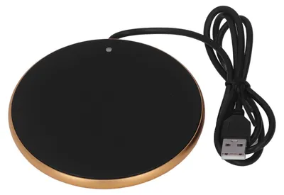 Zdjęcie produktu dla Podgrzewacz do filiżanek, 55°C, stała temperatura, zajmuje mało miejsca, inteligentna świeczka USB do domu, biura i podróży, złoty
