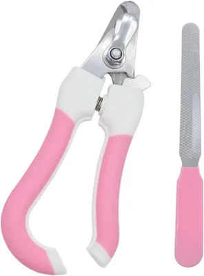 Produktbild von Nagelschere für Welpen – Felltrimmer für Katzen – Tierpflege – Mit integriertem Feile – 15 x 7 x 3 cm – Grau