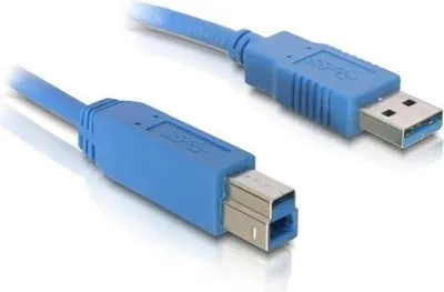 Productafbeelding van Delock 82434 USB3.0 Kabel Delock A -> B St/St 2.00m blau