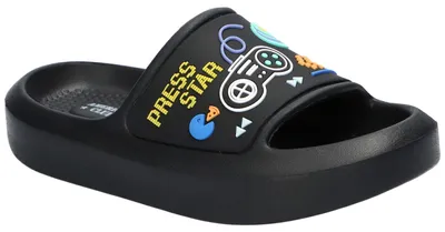 Produktbild von American Club NH213, Kinder Pantoletten EVA leicht Badeschuhe rutschhemmend bequem, Schwarz 32