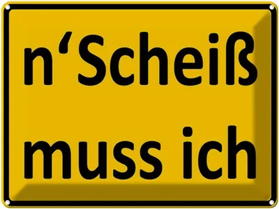 Produktbild von vianmo Blechschild 30x40 cm n´Scheiß muss ich Spruch Zitat