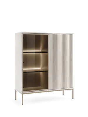 Produktbild von Vitrine SEGRO Kaschmir – 103,5 × 105,5 × 39 cm