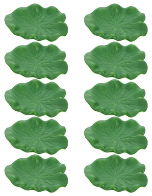 Productafbeelding van Kunstmatige Lotusbladeren 10 Stuks 10x10 cm voor Aquariums en Tuindecoratie