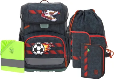 Produktbild von Lässig Schulranzen-Set Light, Unique Football deep blue