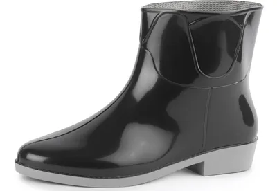 Produktbild von Ladeheid Damen Kurze Gummistiefel LAZT201801 (Schwarz/Grau, 38 EU)