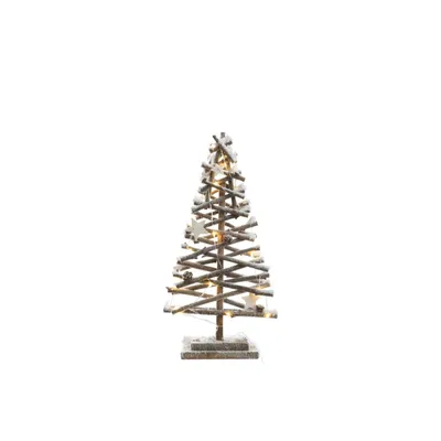 Image de Arbre Rotin Microled Neige Décoration Lumineuse Led Effet Neige - Decoris