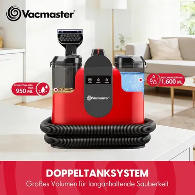 Produktbild von Vacmaster STMEUC01H 1150W Erhitzt Waschsauger Teppichreiniger Polsterreiniger Ger?t fš¹r Teppich Waschsauger fš¹r Polster & Auto Flecken Sofa Reinigungsger?t 17KPA