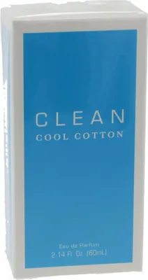 Productafbeelding van CLEAN Cool Baumwolle, damesparfum, 60 ml, met noten van appel, bergamot, citroen, munt, katoen, mimosa, amber, muskus, perzik, spray