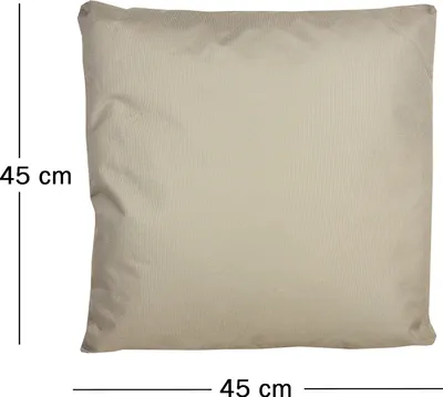 Produktbild von JACK 1x 45x45cm Outdoor Lounge Kissen Dekokissen inkl. Füllung Wasserabweisend Sitzkissen Garten Stuhl Lotus Effekt, Farbe:Taupe
