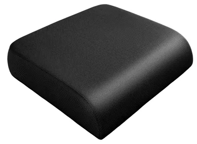 Produktbild von Großes Sitzkissen, 10,5 cm dick, Memory-Schaum-Kissen mit kühlendem Gel für Ischias, Steißbein und Rücken, 48x45x10,5 cm (schwarz)
