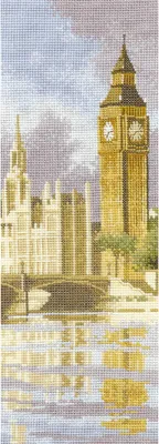 Obrázok produktu pre Súprava na vyšívanie krížikom Aida "Big Ben (A)", počítaný vzor, JCBB588-A, 31x11cm