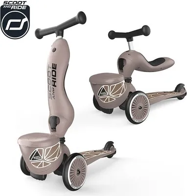 Produktbild von Scoot & Ride Highwaykick One Lifestyle Brown Lines Tretroller Silber Silber One Size