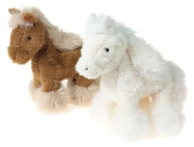 Produktbild von Weiches braunes Plüschpferd für Kinder zum Kuscheln und Rollenspiele, 50x20x45 cm