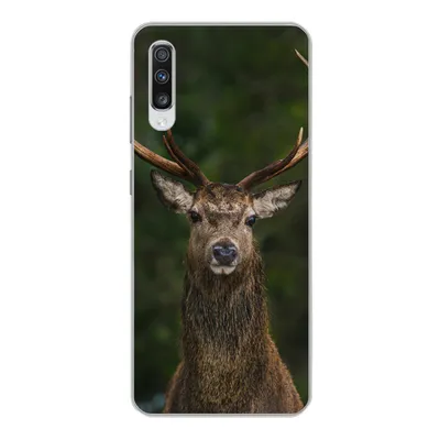 Produktbild von MuchoWow® Handyhülle Schutzhülle Hülle für Samsung Galaxy A70 Hirsch - Geweih - Natur Silikon Softcase Handy Hülle - Schutzhaube