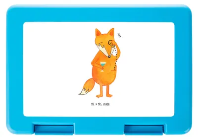 Produktbild von Mr. & Mrs. Panda Bento Box Fuchs Lord - Weiß - Geschenk, Spruch Lustig, Neugierig, Monokel, Schulbrotdose, Lunchbox, Essensbox, Snackbox, Bentobox, Motivation, Schick