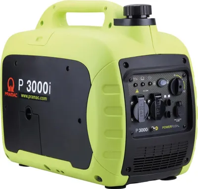 A portable generator is shown from a three-quarter front view against a white background.